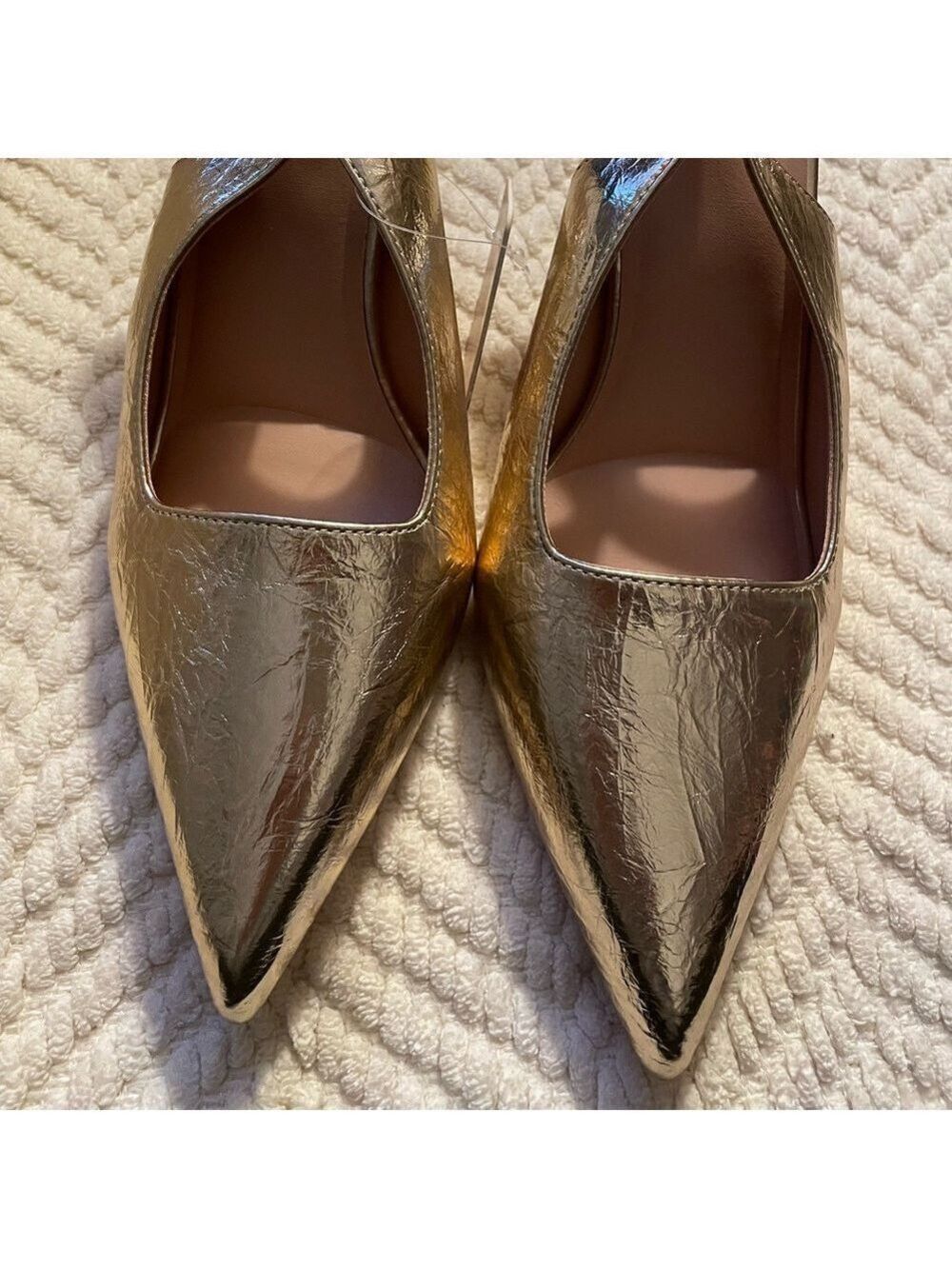 Gold Slingback High Heels - Picture 11 of 17